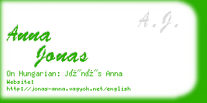 anna jonas business card